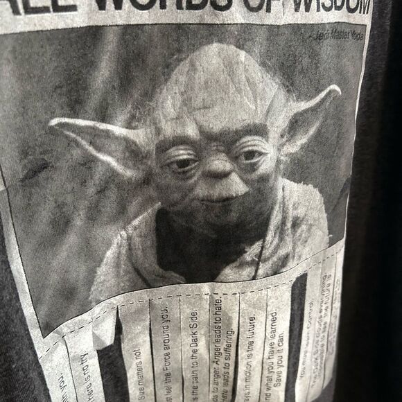 Star Wars Gray Yoda Wisdom Tee XL - Picture 11 of 15